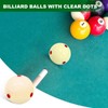 YGCQFH 2PCS Snooker Training Balls with Red Dots – 52.5mm/2.1in