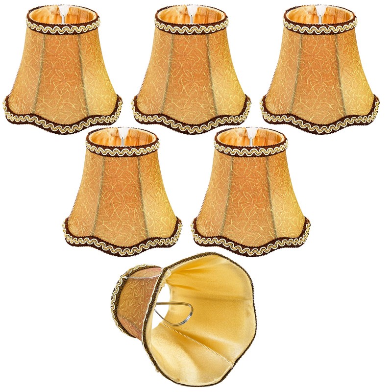 Hedume 6 Pack European Lamp Shade, Modern Clip On Droplight