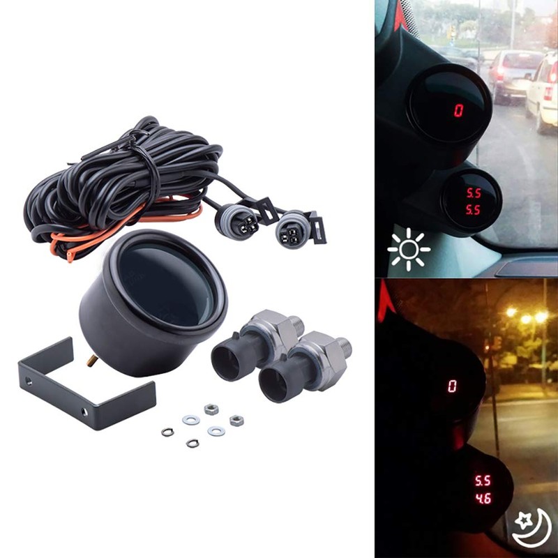 CNRAQR Dual Display Air Suspension Gauge Air Ride Air Pressure