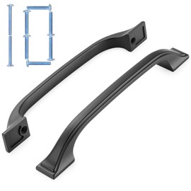 KOOFIZO 10 Pack 5 Inch Black Kitchen Cabinet Pulls Matte Black Cabinet Handles Black Cabinet Hardware for Kitchen Cabinets 1958 Drawer Dresser Cupboard Bedroom