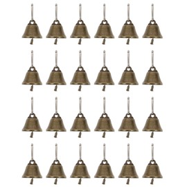 OUNONA 25pcs Bronze Horn Bell Jingle Bell Craft Ornaments Small Decorative Bell Bronze Christmas Small Bell Pendant Craft Small Bell Christmas Pendant