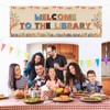 WeBenison Large Welcome to Library Banner I Love Books Backdrop