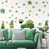 FWIEXA St Patrick's Day Wall Stickers, Lucky Shamrock Wall Decals,