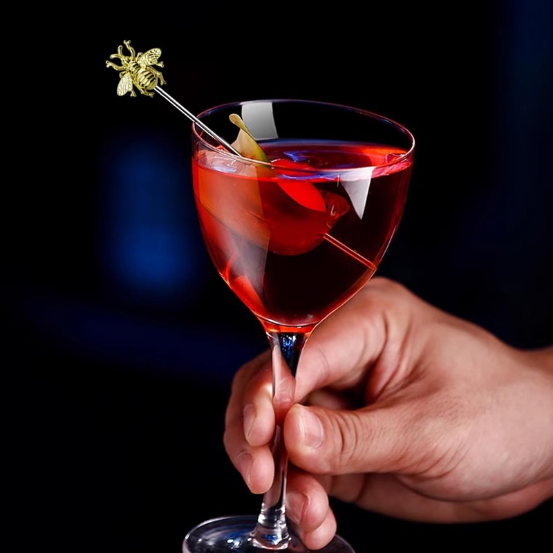 FL-WITHYOU Bees Cocktail Reusable Picks martini toothpicks metal toothpicks fancy