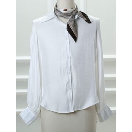 sourcing map 70cm Women Love Heart Printed Square Scarves Kerchief Head Neck Scarf Neckerchief Brown