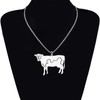 LONYOO Stainless Steel Milk Cow Necklace Farm Animals Chain Pendant