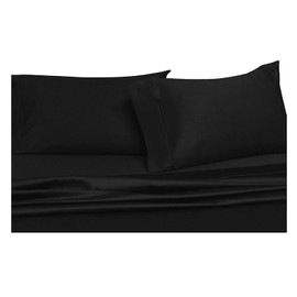 Royal Hotel Bedding Solid Black 550-Thread-Count 2pc / Pair King Size 20" x 40" Pillowcases 100-Percent Combed Cotton, Sateen, Pillow Cases