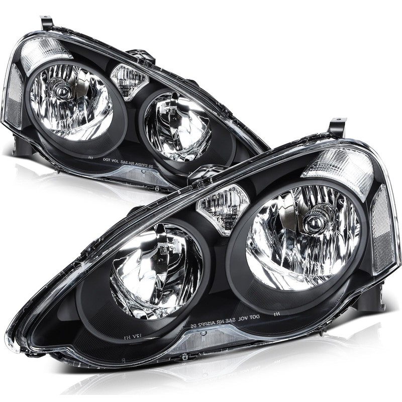 OCPTY Headlight Assembly Pair Replacement For 2002-2004 for Acura RSX
