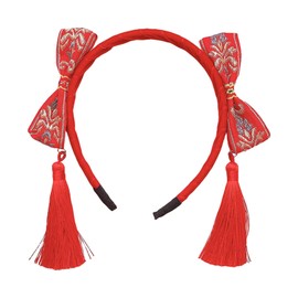 Dickly Chinese New Year Headband Hairband Headwear Bow Hair Hoop for New Years Eve Christmas, Style B