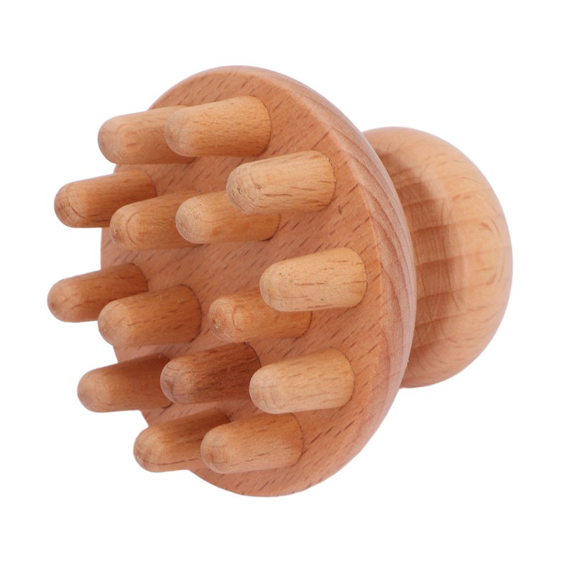 Wood Mushroom Massager Promote Circulation Clear Meridians Portable Manual Massage
