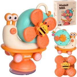 lakigoes Suction Cup Spinner Toys,Toddlers Sensory Activity Bath Toy -Baby Spinners with Suction Cups - Educational Learning Gifts for One Two Year Old Boys Girls