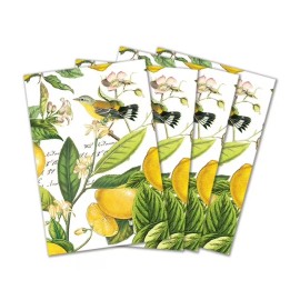 Michel Design Works Lemon Basil Cotton Cloth Dinner Napkins ~~  Set of 4  ~~