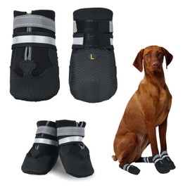 NeuWee Dog Shoes Paw Protector (Black, XXL)