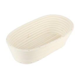 Handmade Banneton Bread Proofing Baskets,Oval Unbleached Cane Brotform Bread Dough Baking (28 * 14 * 8cm)