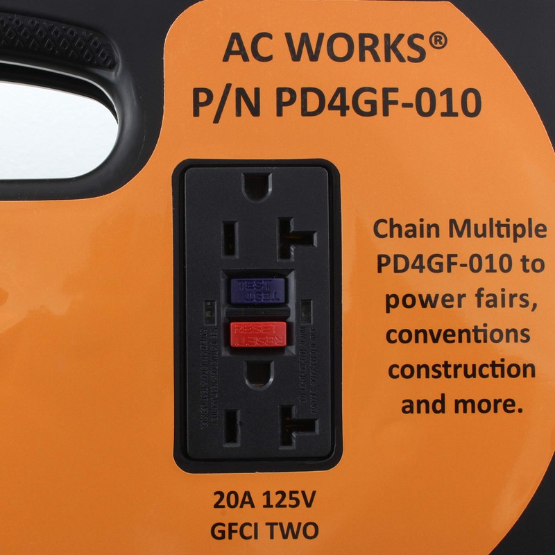 AC WORKS L14-30 30Amp 4-Prong Locking Generator Distribution Cord (10FT