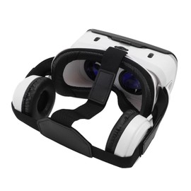 Jectse VR Headset for 5.5-7.2 Inch Phone with Blue Light Blocking Lenses and Built-in Headphones for Immersive Experience-Material: ABS