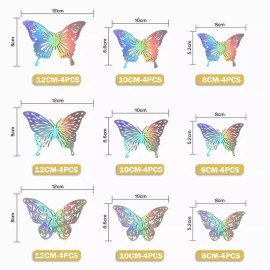 Dolores 36pcs Mariposas Decorativas Pared 3d Fiestas Adorno Pegatina