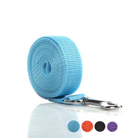 Durable Nylon Dog Leash 4 Ft 5 Feet 6 Foot Long, Walking Training Dog Leashes for Medium Large Dogs, 1 Inch Wide(6ft,Blue)