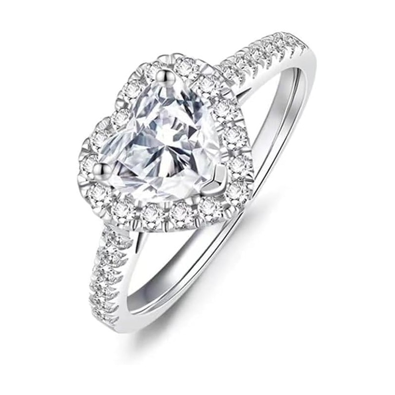 1 Pcs Heart Ring for Women Fashionable Heart-shaped Ring for