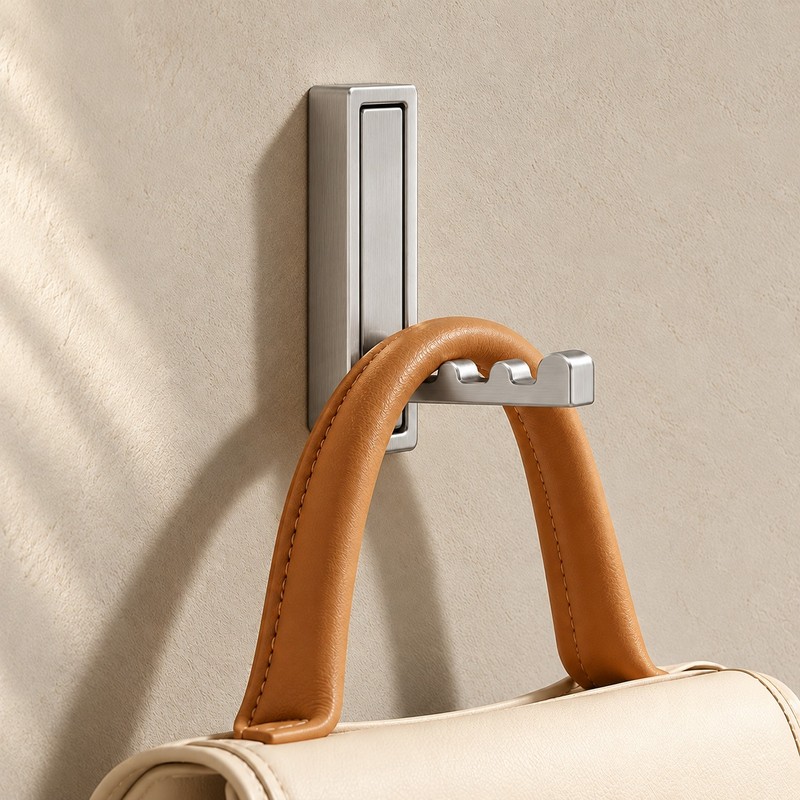 Foldable Wall Hook for Towels, Coats & Bags – Wall
