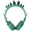 Operitacx Rhinestone Dinosaur Ear Headphones with Mic Soft Earmuffs Volume