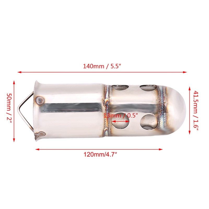 Universal 51 mm Exhaust Silencer DB Killer Noise Eliminator Exhaust