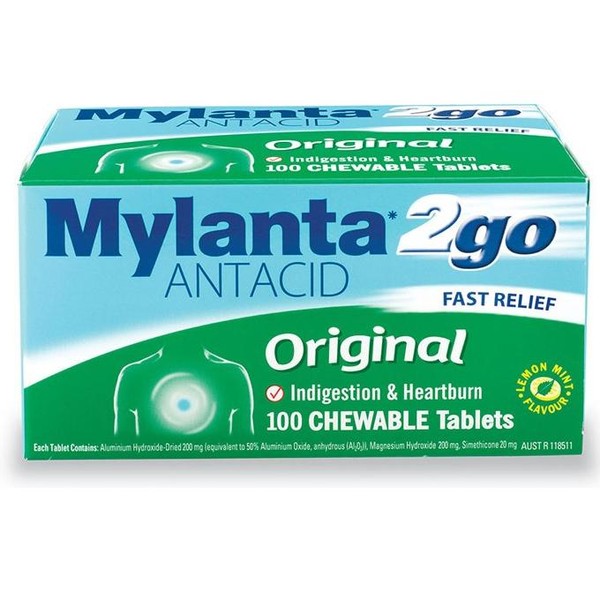 Mylanta 2 Go Antacid Original Tab X 100
