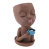 Resin Face Plant Pot Creative Cute Small Drinking Coffee Succulent