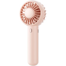 Gaiatop - Miniventilador portátil potente de mano, de doble motor, 3 velocidades, ventilador pequeño de escritorio con base, ventilador ligero recarga