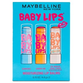 Maybelline New York Baby Lips Moisturizing Lip Balm 3-pack, Lip Care Essentials, 3 Shades,MULTI-SHADE,0.15 Ounce (Pack of 3)                          