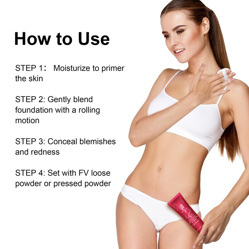 FV Waterproof Liquid Foundation,Hydrating Dewy Finish Long Lasting Lightweight Medium