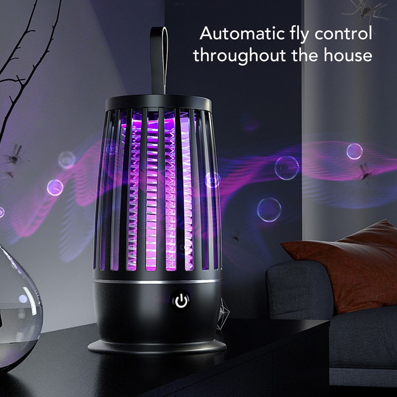Electric Fly Killing Light PP USB Rechargeable Silent Fly Trap
