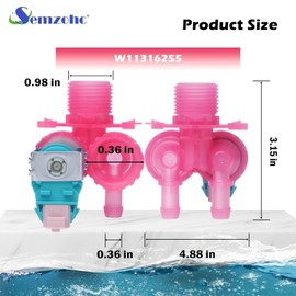 W11316255 Washer Water Inlet Valve Replaces W11036928 33490439 AP6835736 4922254 PS12711563 EAP12711563, Compatible with whirl-pool, may-tag and ama-na Washer IFW5900HW0, IFW5900HW1, IFW5900HW2
