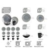 Semtember Promotion Grey Round Western Style Ceramic Plates Unique Design