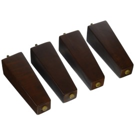 Leg Daddy 7" Dark Walnut Tapered Pyramid Sofa Leg, Set of 4