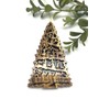 Nativity Scene Ornament For Christmas Tree Carved into Tree shape,