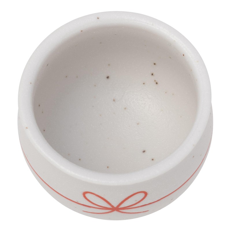 Koyo Pottery 23359 Guinomi Japanese Tableware, Round Knot Guinomi, White