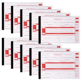 Weekgrat 10 Pack 2026 New Driver Daily Log Book 8.5" x 5.5" Log Book with Detailed Driver Vehicle Inspection Report Recap for Truck, 2-Ply Carbonless (Typical)