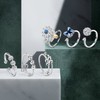 Stainless Steel Anti-Anxiety Ring 6 Pieces Fidget Adjustable Rings Set