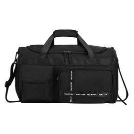 MAXTOP Small Gym Bag for Men Women with Shoe Compartment Wet Dry Separation Black Carry on Mini Duffle Bag for Travel Sports Yoga Fitness Weekend Outdoor Activities