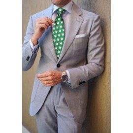 Light Green Snowman Christmas Ties for Men Holiday Festival Necktie Boys Funny Vacation Xmas Tie Handkerchief Pocket Square Set for Party