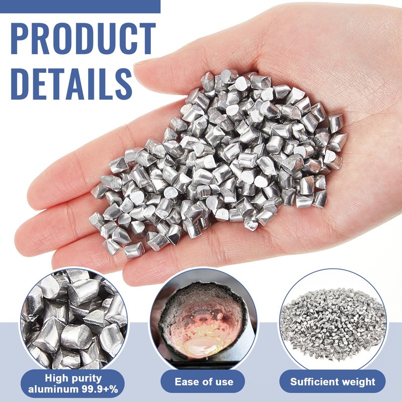 Shimeyao Aluminum Pellets (2.2 Pound) 99.9+% Raw Aluminum Alum Metal