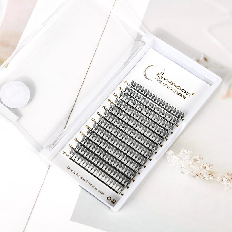 Lunamoon Ready-Made Fan Eyelashes, Ready-Made Fan Eyelashes, Volume Premade Fans