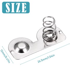 DAOKAI Battery Springs AA Battery Negative to Positive Conversion Spring Contact 26.5x12mm Semicircle Nickel Plate for DIY Battery Box Toy Power Slot Accessories - 30Pcs