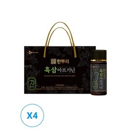 (CJ Wellcare) Hanppuri Black Ginseng Arginine 10 bottles x 4 / (CJ웰케어)한뿌리 흑삼아르기닌 10병 x 4개