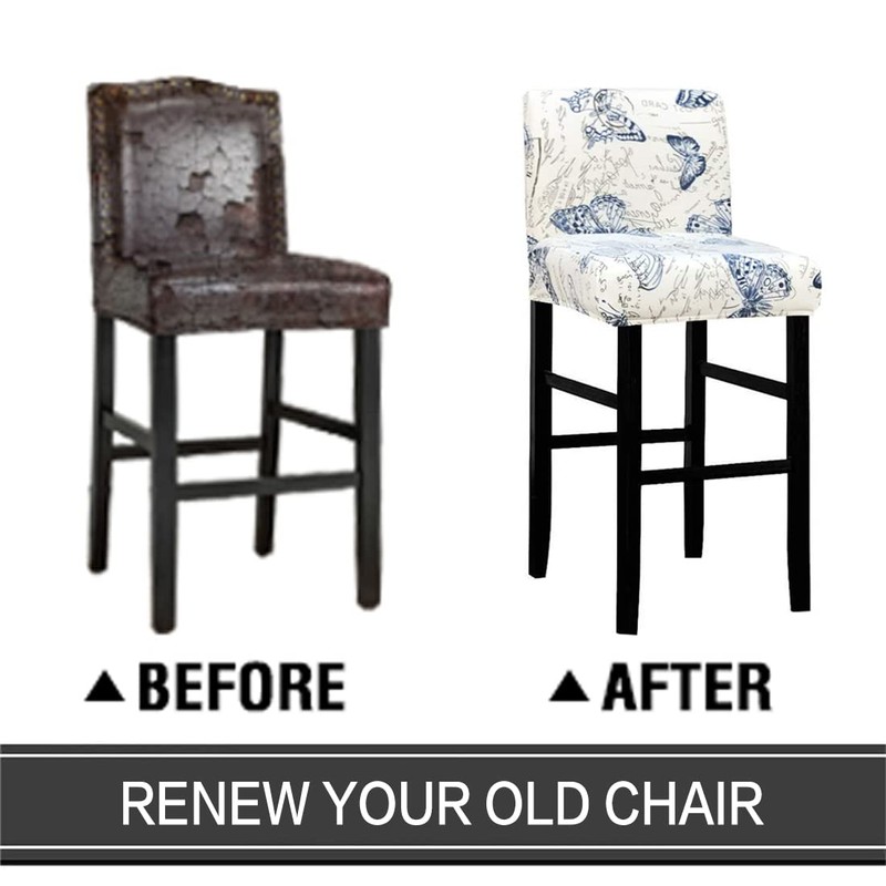 Deisy Dee Stretch Slipcovers Chair Cover for Counter Height Side