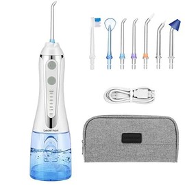 (7 Replacement Nozzles, 5 Modes Adjustable, 300 ML Tank) Oral Washer, Jet Washer, Cordless Oral Washer, Water Floss, Water Flosser, IPX7 Waterproof, Perfect for Traveling, Cleaning Teeth with Water,