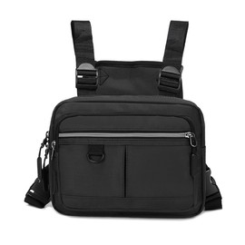 FOIROKASA Chest Bag, Fishing, Climbing, Snowboarding, Running, Motorcycle, Photography, Vest Bag, Black, Black