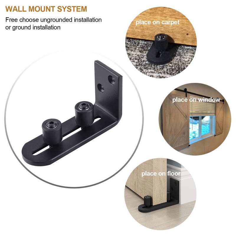 EaseLife Sliding Barn Door Bottom Floor Guide,Ball Bearings Adjustable Stay