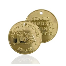 Generisch Gold Lapel Pin – Police Brand Prussia Berlin (Kripo), Metal